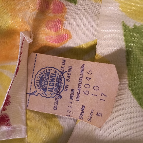 60's Vintage Floral Dress with original tags - Picture 4 of 10